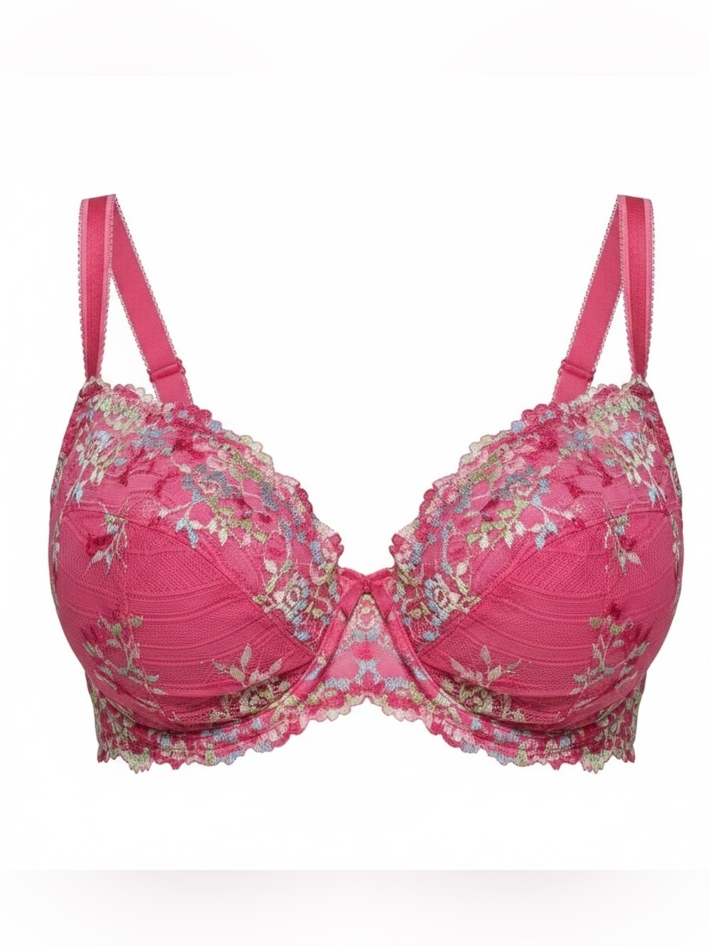 Wacoal Embrace Lace Classic Underwire Bra Hot Pink Floral 38D